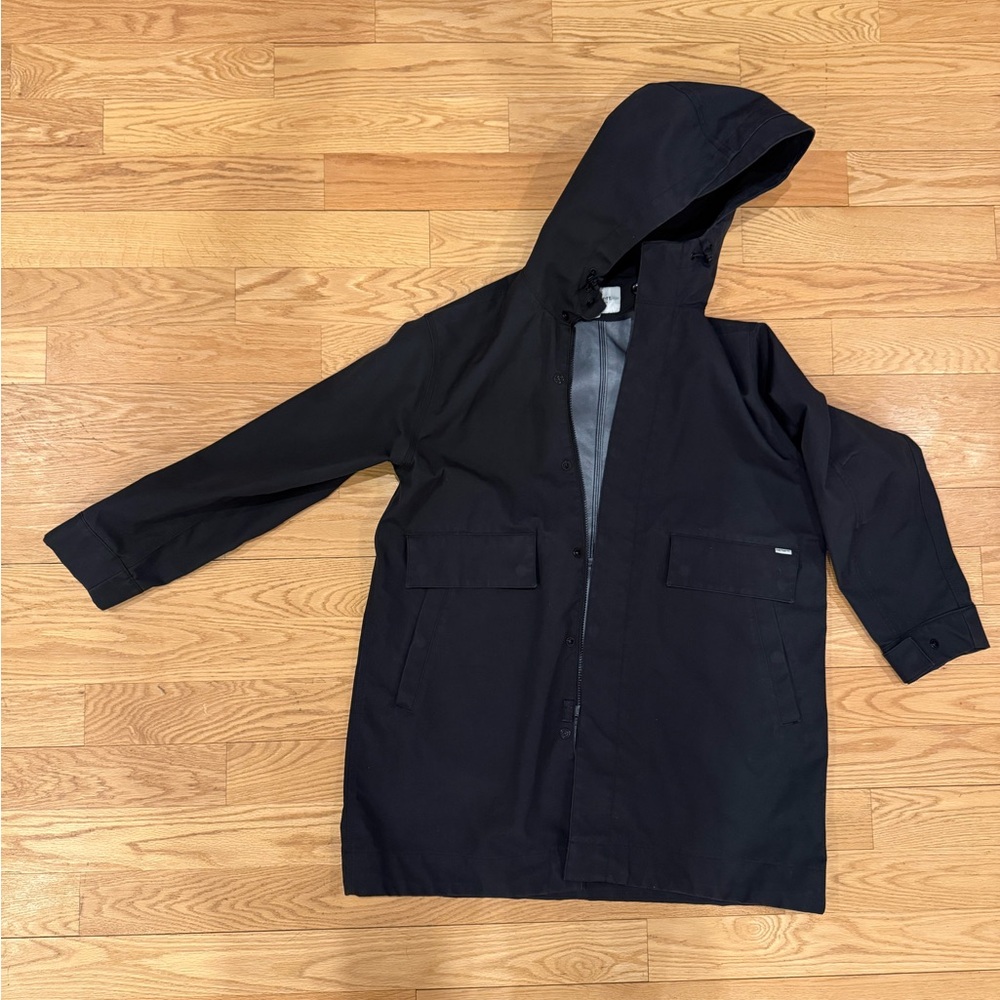 Carhartt WIP Vernon Parka - Black Hooded Raincoat